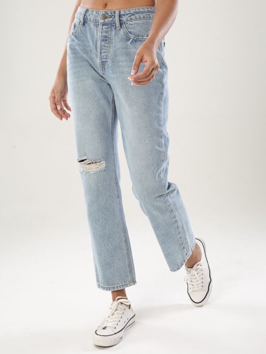 High-Rise Straight Cut Jeans