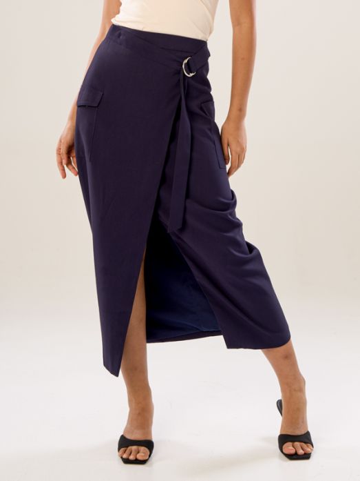 Belted Wrap Skirt