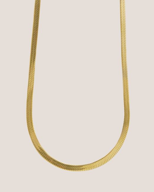 GUNG - Herringbone Bold Chain Necklace Gold