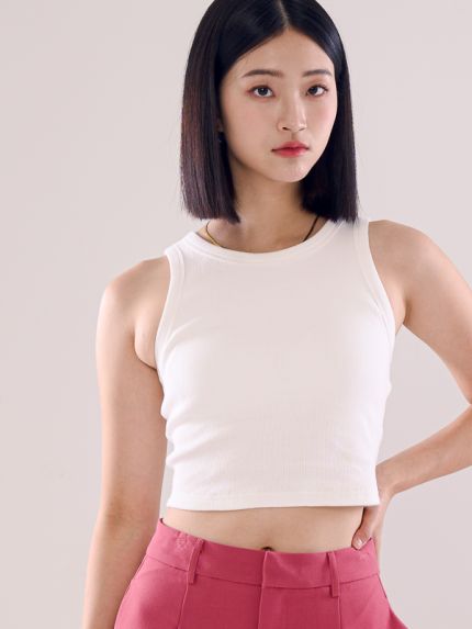 Padded Crop Tank Top