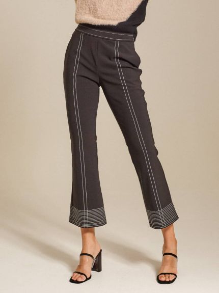 Contrasting Cady Flared Pants