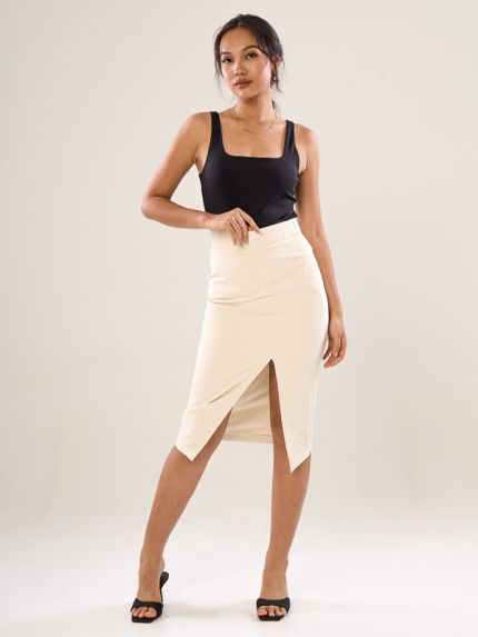 Pencil Skirt With Slit