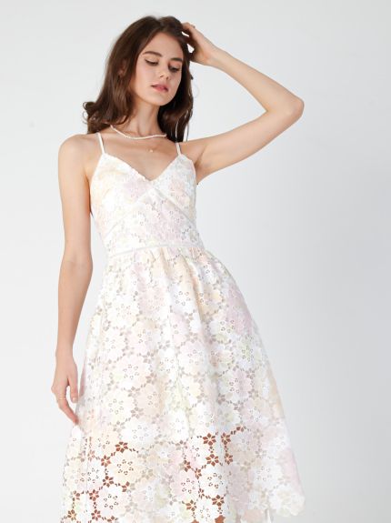 Guipure Lace Strap Dress