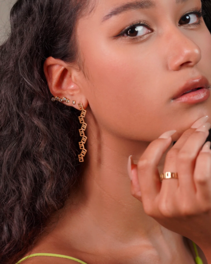 GUNG - Iconic Cascade Gold Earrings