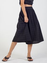 Checkered Linen Midi Skirt | Dressing Paula Malaysia