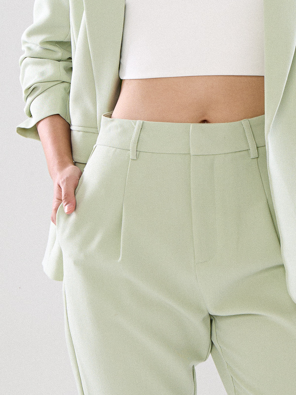 Chriselle Tailored Pants-Mint Green