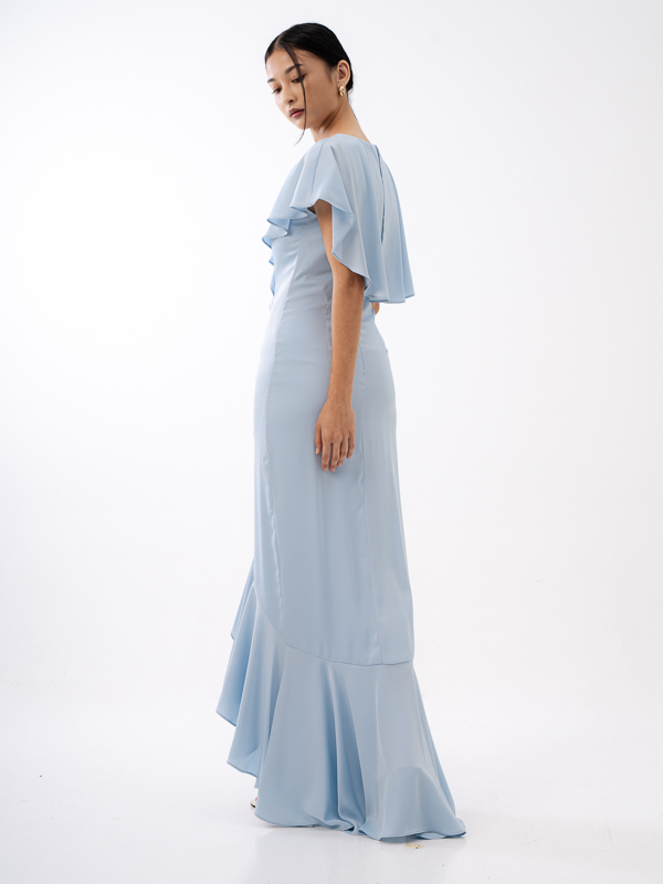 Iris Short Cape Dress -  BABY BLUE