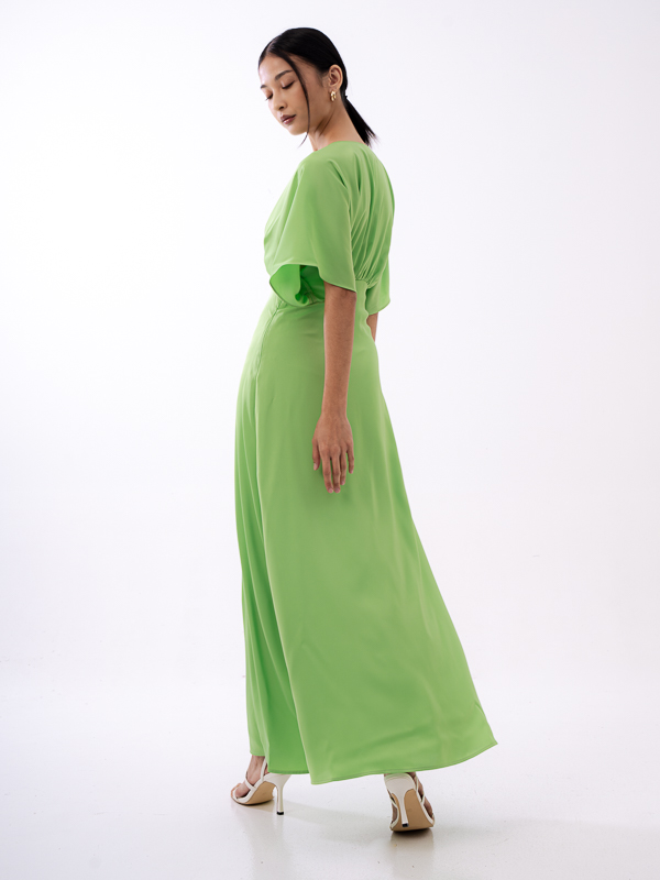 Primrose Short Sleeves Dress - AVOCADO