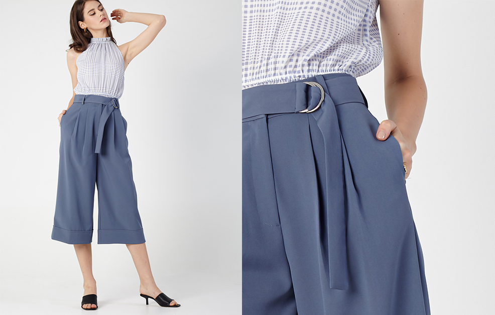 Culottes with D-ring Waistband