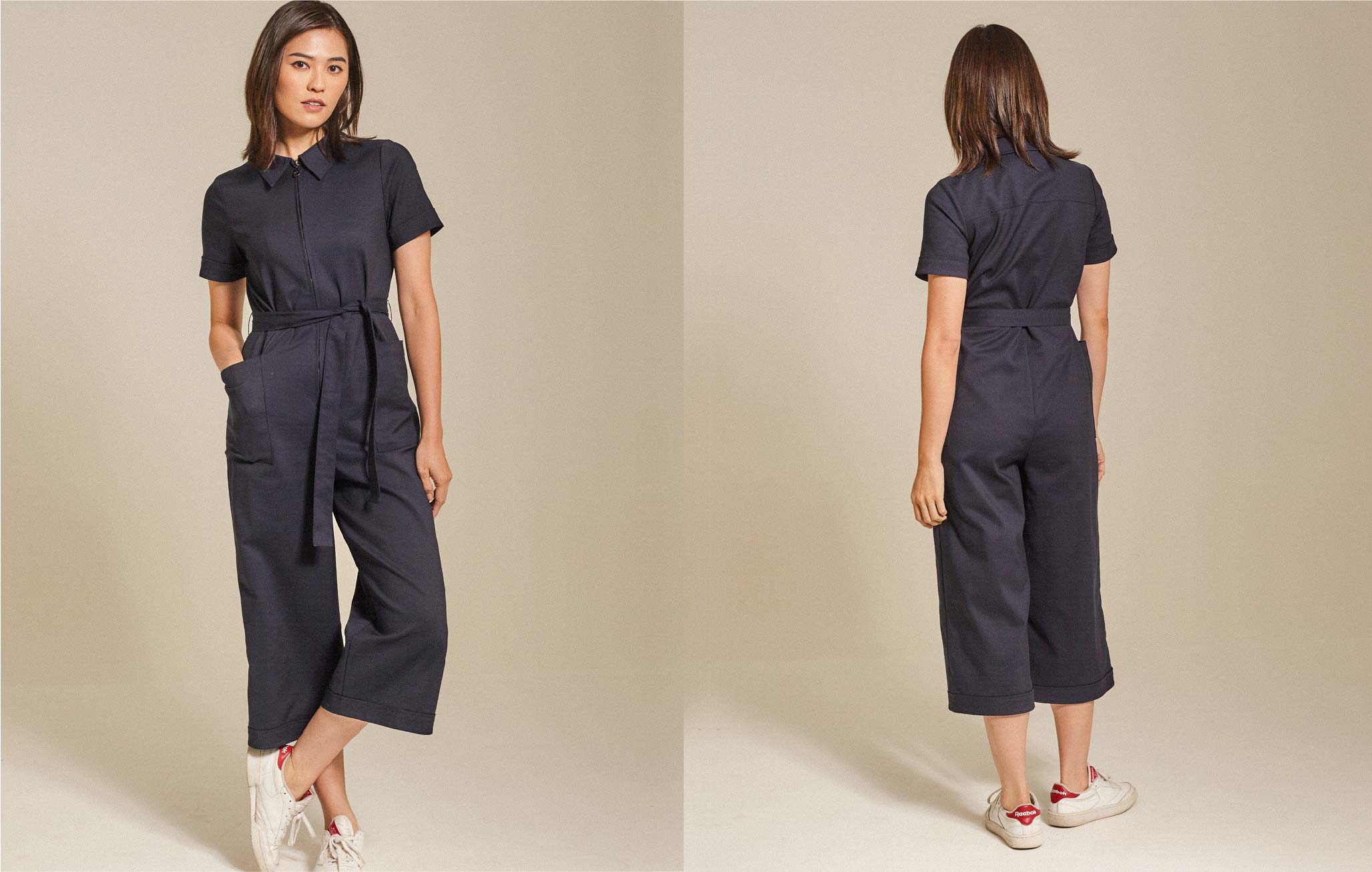 Belted Cady Jumpsuit